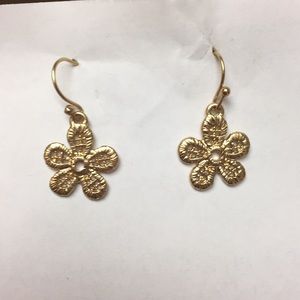 Gold flower earrings